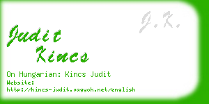 judit kincs business card